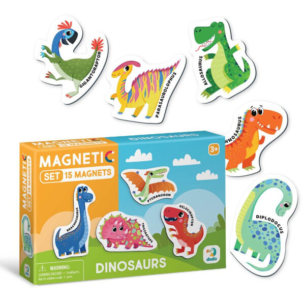 Magnētu komplekts - Dinozauri (15 gab.)
